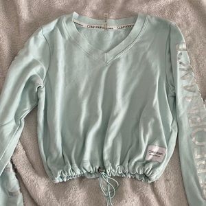 calvin klein crop long sleeve